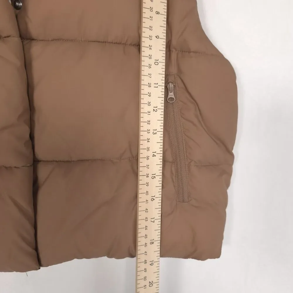 ALO Yoga Women's Vest Hooded‎ SMALL Gold Rush Puffer Nylon Outdoor W4469R
